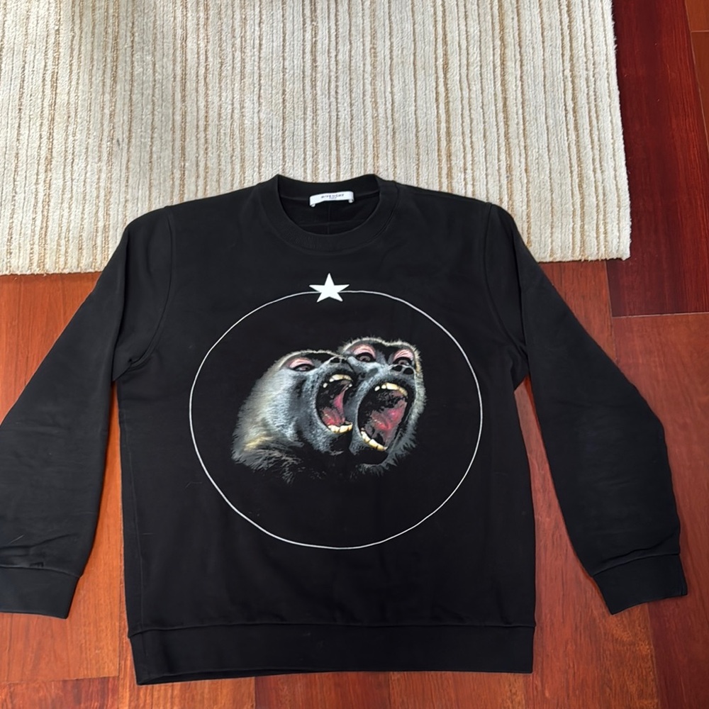 GIVENCHY MENS MONKEY CREW NECK SWEATER XL
